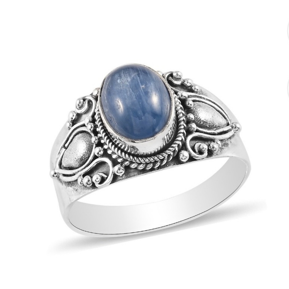 Bali Legacy Collection Tanzanite Ring in Black Oxidized Sterling Silver Size 10